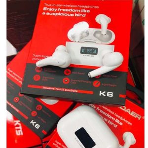 Kaidaer K6 Wireless Earbuds with Percentage